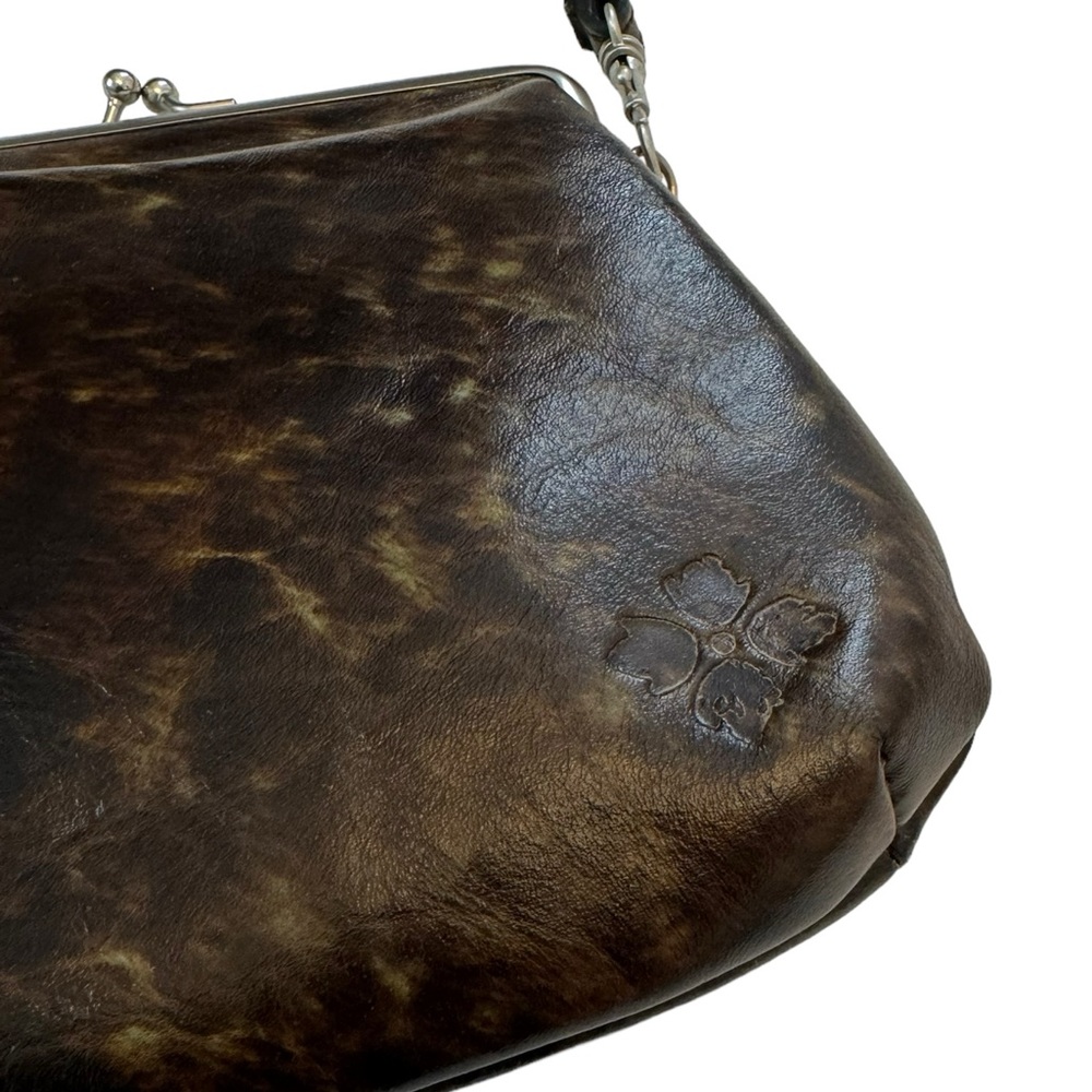 Pochette Patricia Nash Savena Con Chiusura Kisslock - Oro Brunito - Pelle Italiana E Velluto - NUOVA